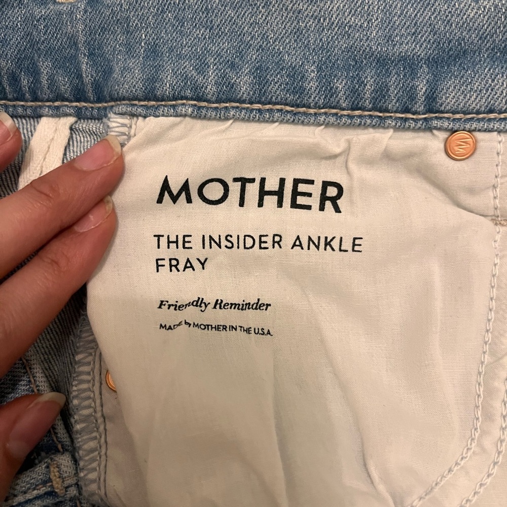 NWT MOTHER INSIDER ANKLE FRAY JEANS SIZE 27 // send offers!! - Picture 7 of 7